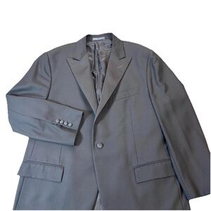 Vintage Polo Ralph Lauren Tuxedo Jacket Men’s 46r Black Wool Made In Italy